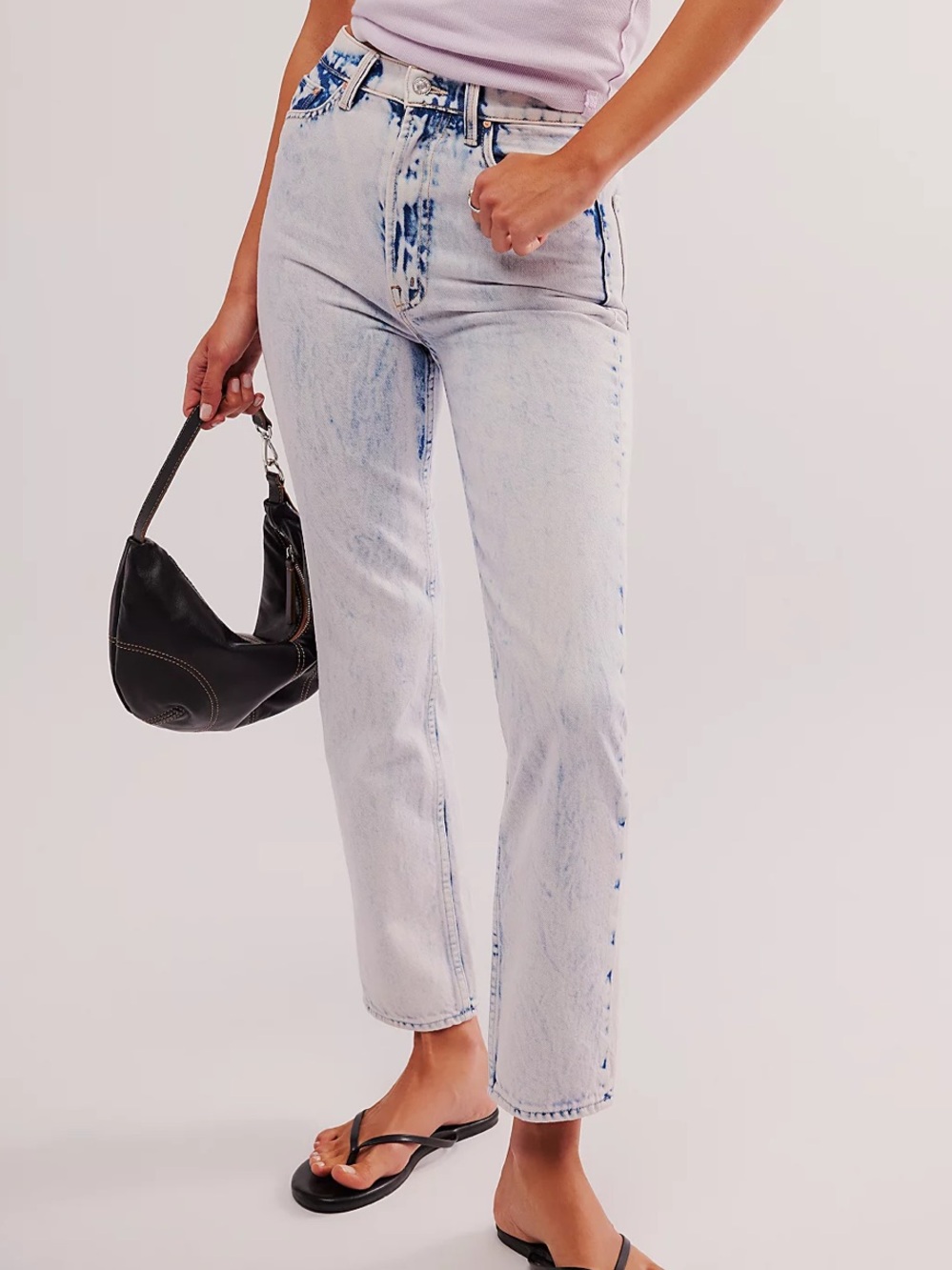 NEW Mother High Waist Rider Ankle Straight Leg Jeans in Paint on my Palette